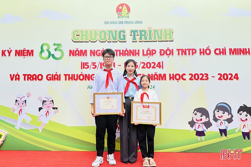 2 học sinh Hà Tĩnh vinh dự nhận Giải thưởng Kim Đồng