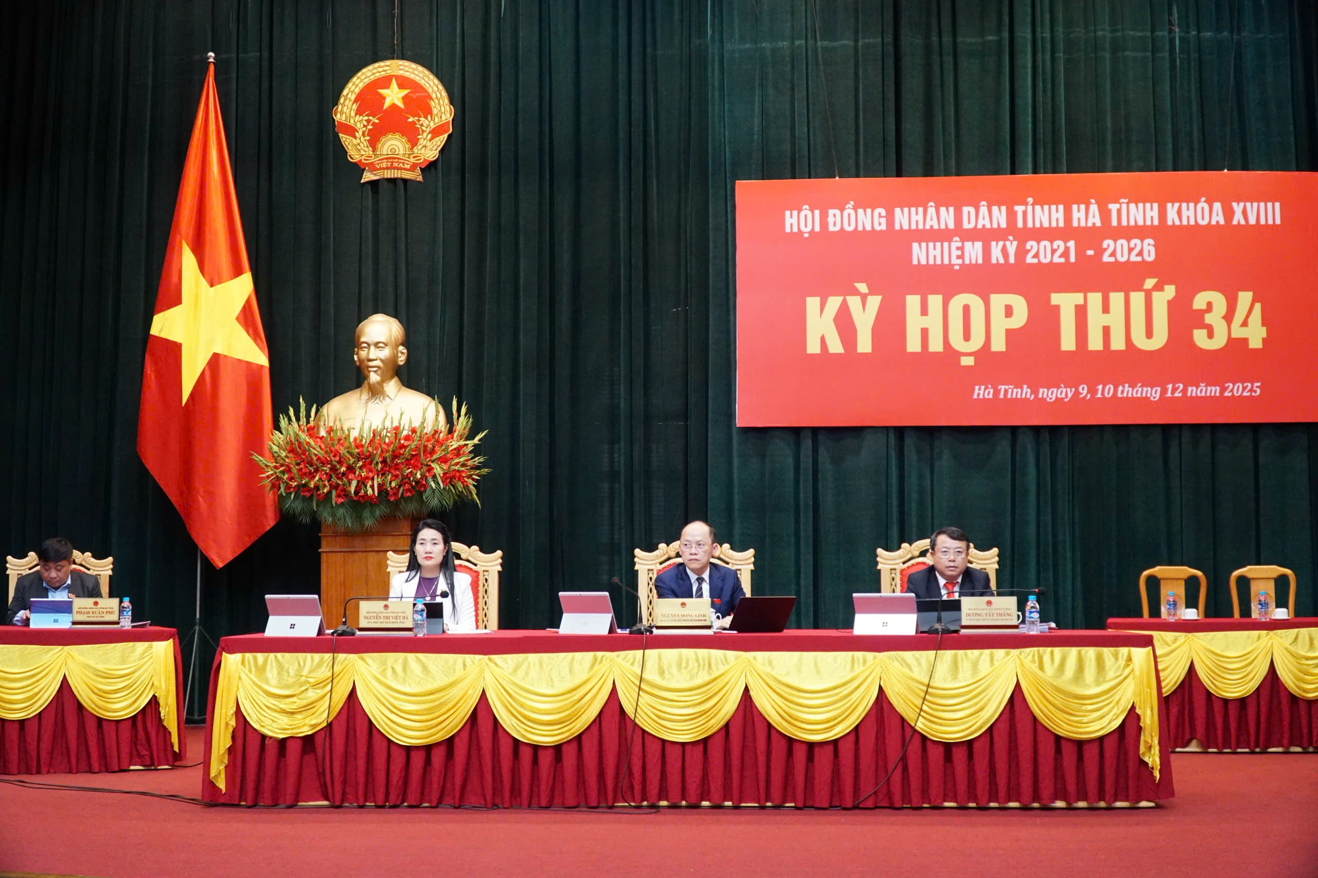 Kỳ họp 34 HĐND tỉnh Hà Tĩnh thông qua 36 Nghị quyết quan trọng