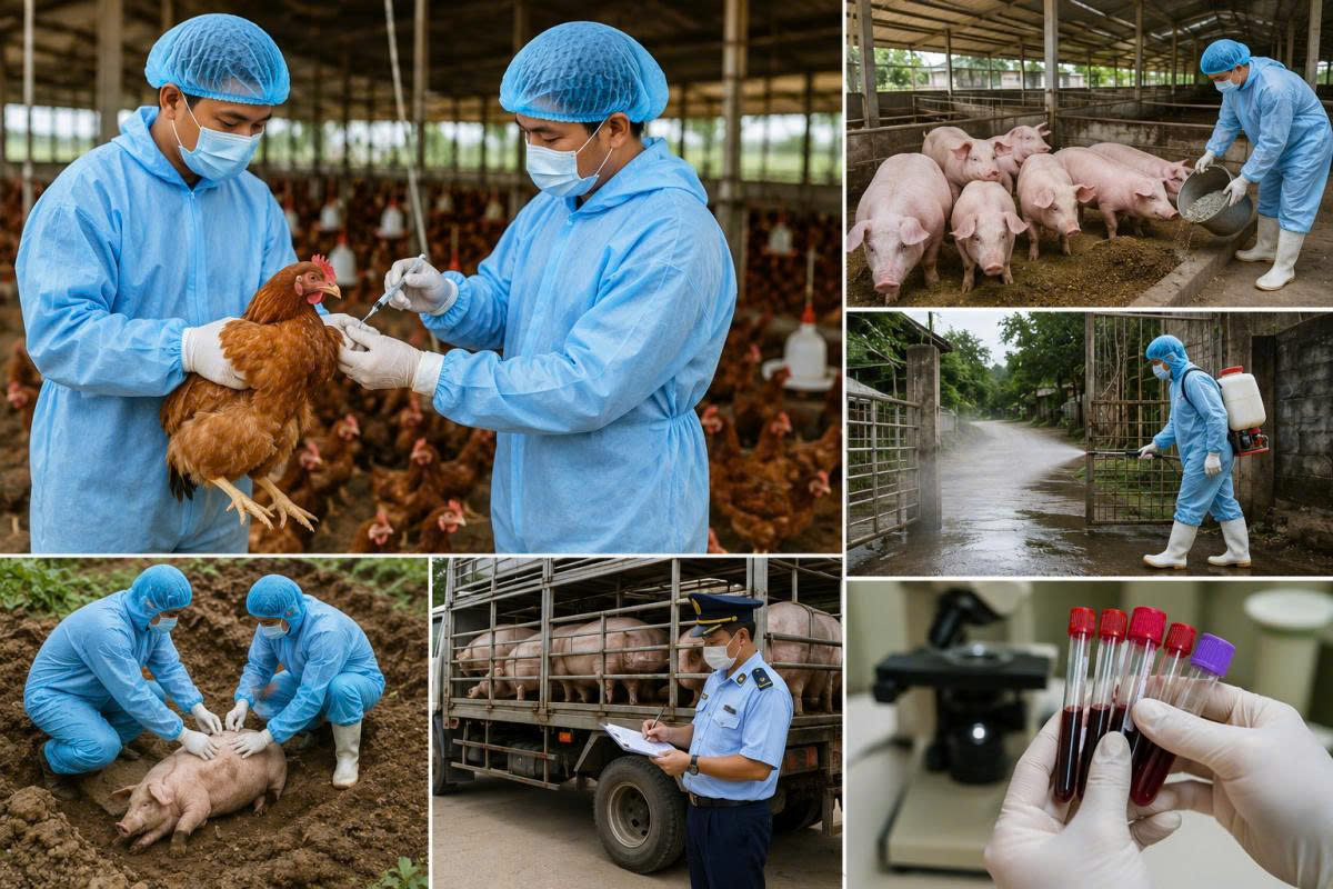 Hà Tĩnh tăng cường phòng, chống cúm gia cầm, lở mồm long móng và dịch tả lợn Châu Phi giai đoạn 2026–2030 