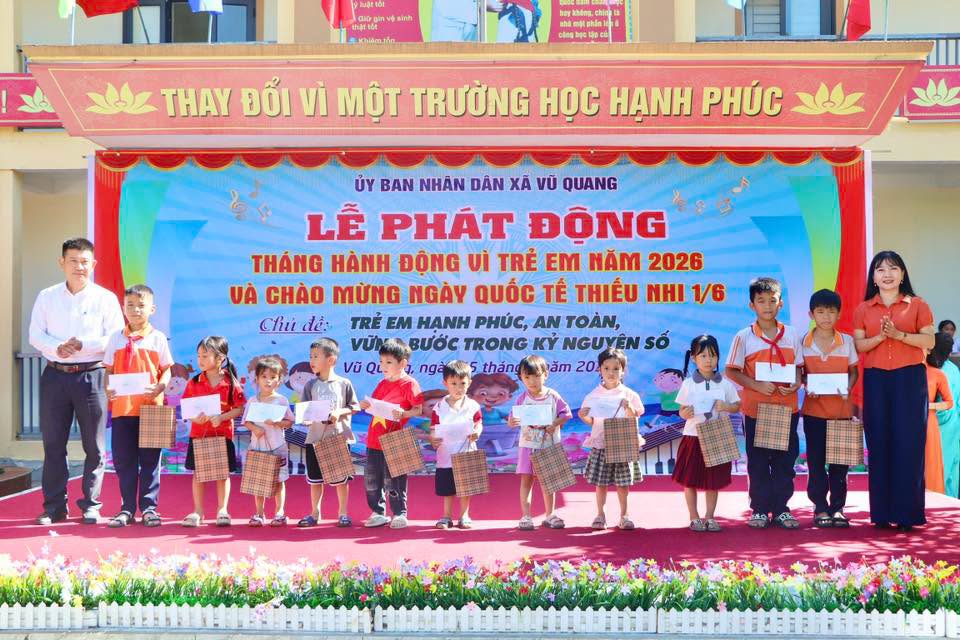 Xã Vũ Quang phát động Tháng hành động vì trẻ em năm 2026 
