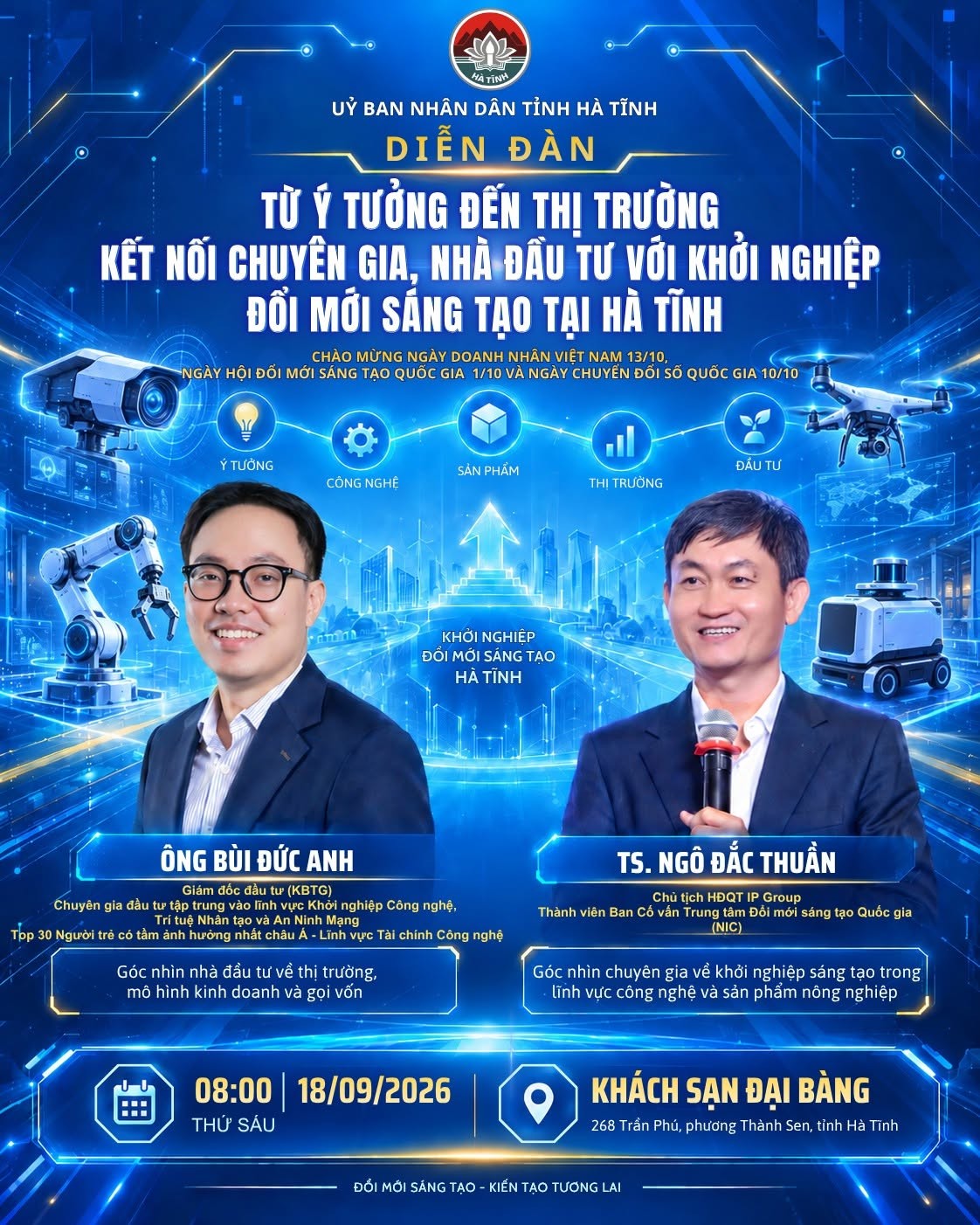 Hà Tĩnh sẽ tổ chức Diễn đàn kết nối chuyên gia, nhà đầu tư với khởi nghiệp đổi mới sáng tạo năm 2026
