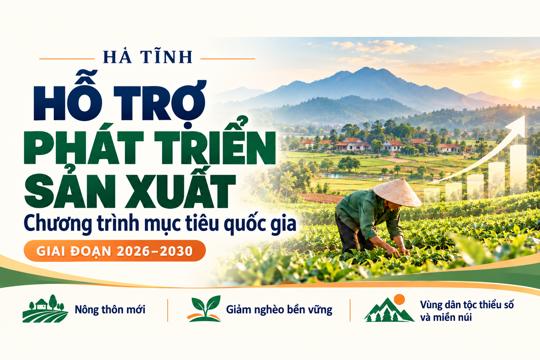 [Infographic] Chi tiết mức hỗ trợ dự án phát triển sản xuất thuộc Chương trình mục tiêu quốc gia tại Hà Tĩnh