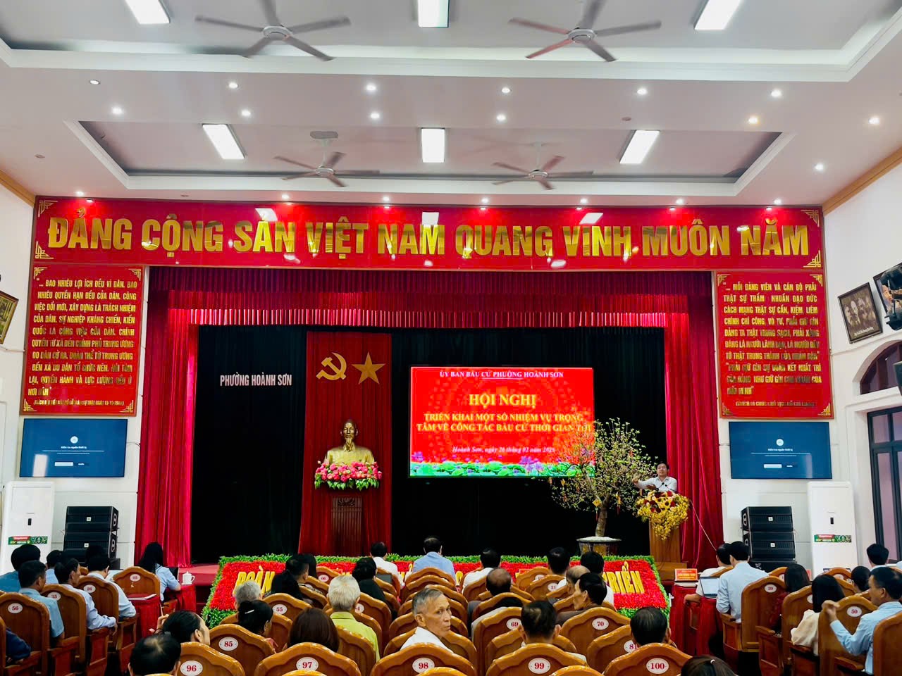Phường Hoành Sơn tập trung triển khai các nhiệm vụ trọng tâm trước ngày bầu cử