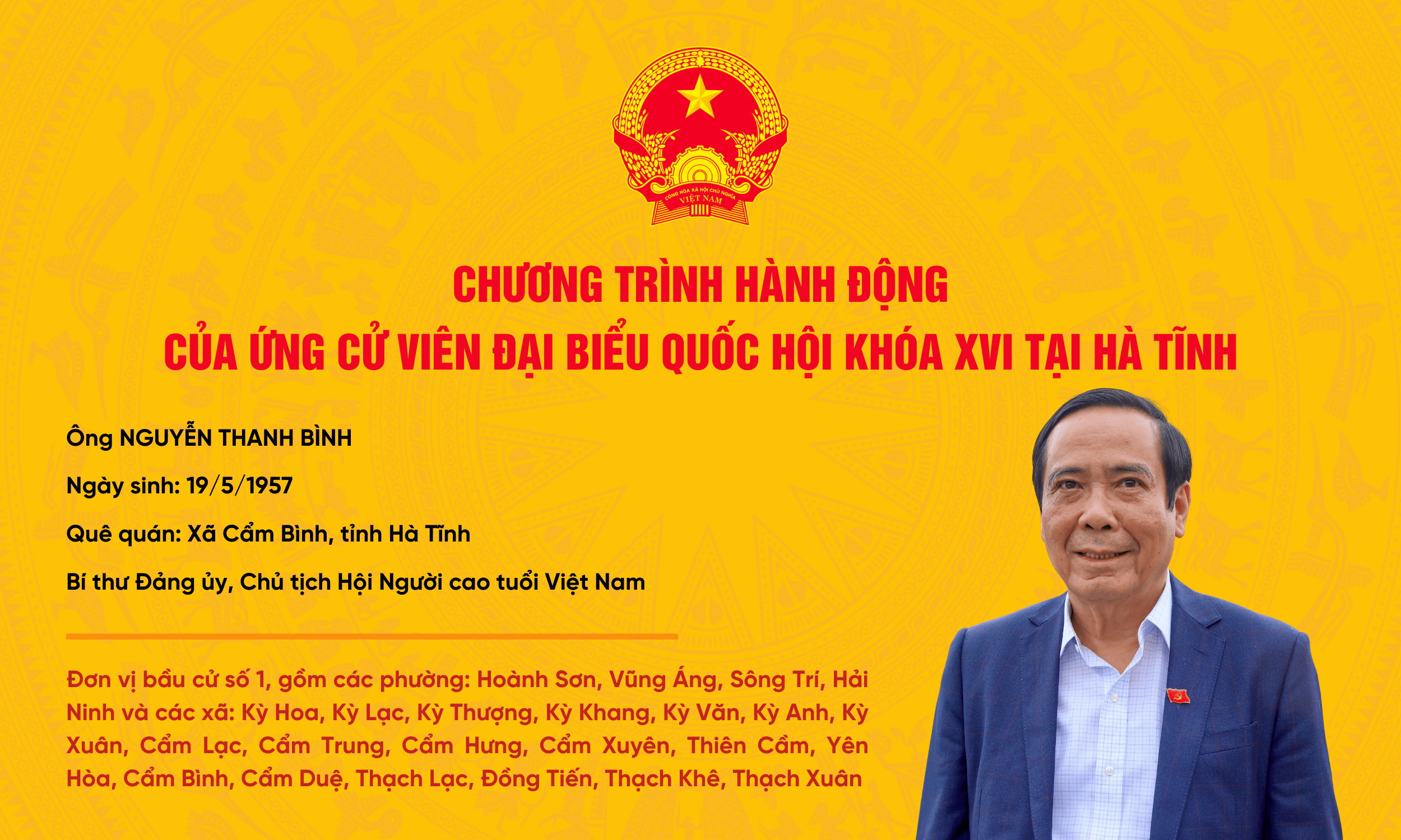 Chương trình hành động của ứng cử viên đại biểu Quốc hội khóa XVI tại Hà Tĩnh