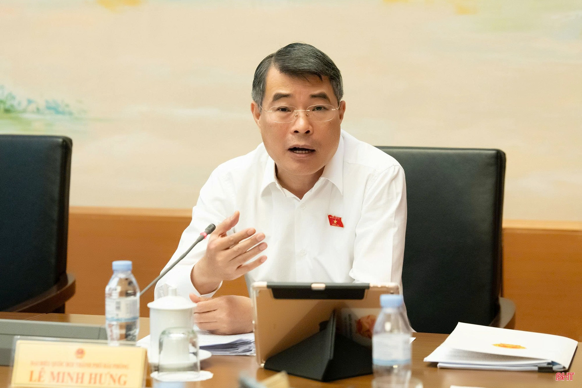Đồng chí Lê Minh Hưng - Ủy viên Bộ Chính trị, Thủ tướng Chính phủ phát biểu ý kiến. bqbht_br_thu-tuong-4433.jpg