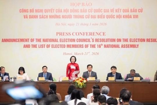 Danh sách 500 người trúng cử đại biểu Quốc hội khóa XVI 