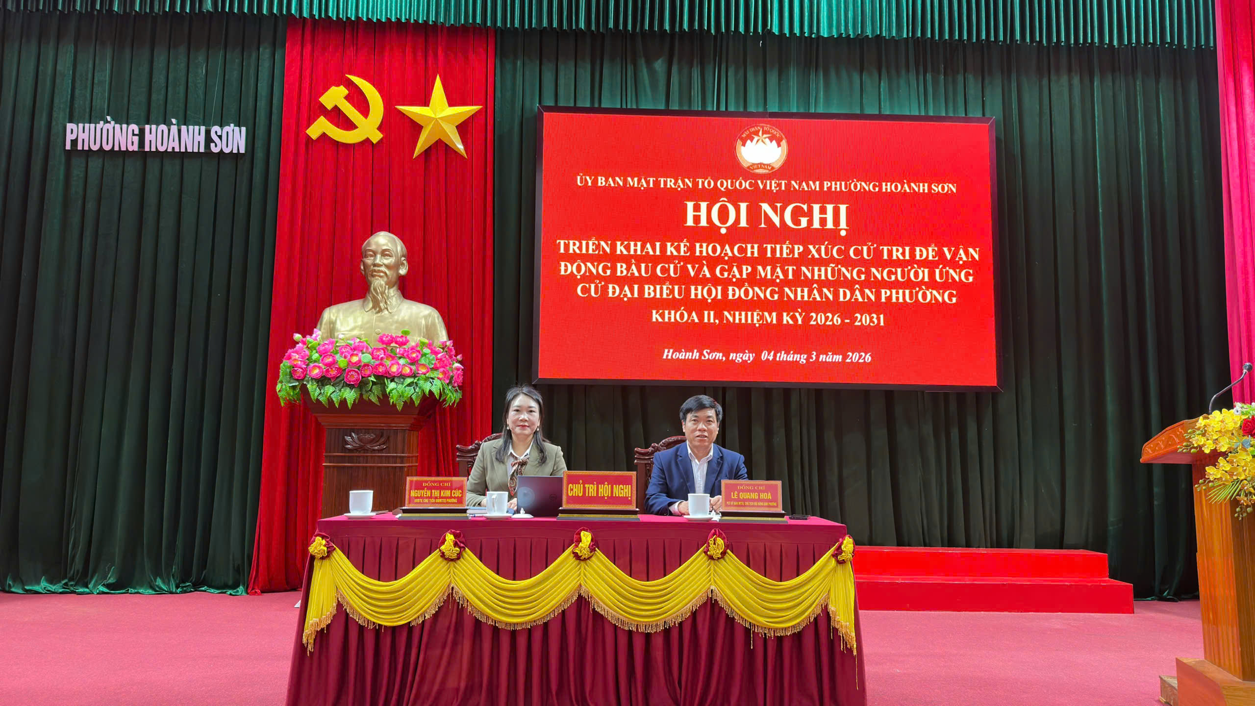 Phường Hoành Sơn triển khai kế hoạch tiếp xúc cử tri, vận động bầu cử HĐND nhiệm kỳ 2026 – 2031