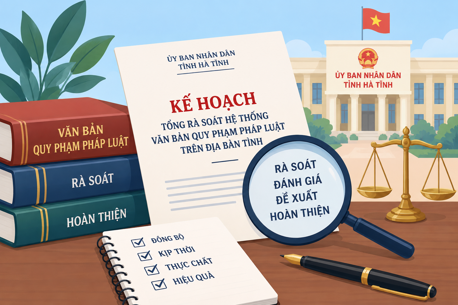 Hà Tĩnh điều chỉnh tiến độ tổng rà soát hệ thống văn bản quy phạm pháp luật