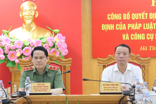 Bộ Công an thanh tra việc quản lý, sử dụng vũ khí, vật liệu nổ tại Hà Tĩnh