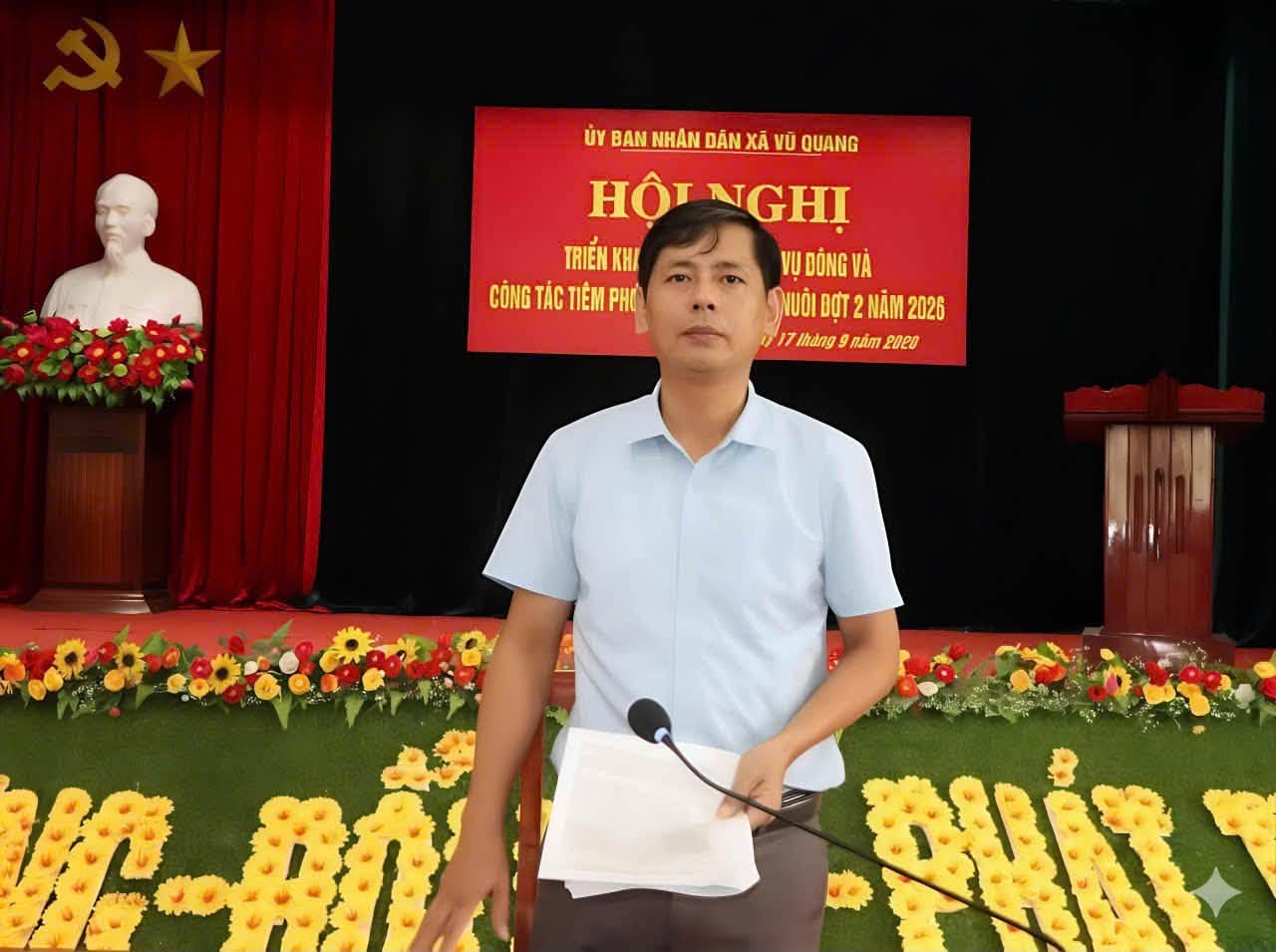 Xã Vũ Quang chủ động sản xuất vụ Đông, tăng cường phòng dịch cho đàn vật nuôi