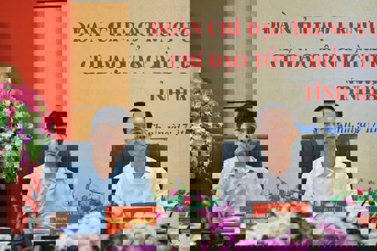 Đoàn chỉ đạo Tổng điều tra kinh tế năm 2026 Trung ương làm việc với tỉnh Hà Tĩnh