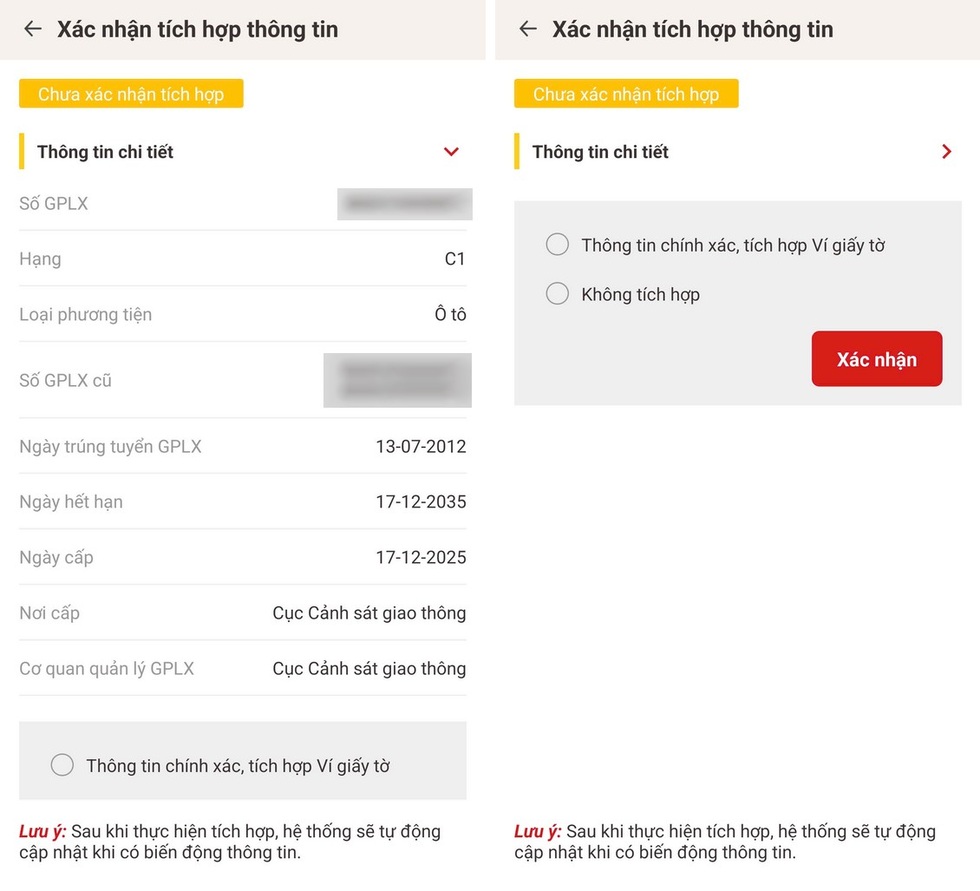 Cách tích hợp thông tin giấy phép lái xe mới vào VNeID để thay bản cứng - 3