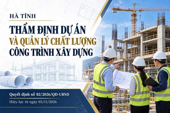 Ban hành quy định thẩm định dự án đầu tư xây dựng và quản lý chất lượng công trình xây dựng trên địa bàn tỉnh Hà Tĩnh 