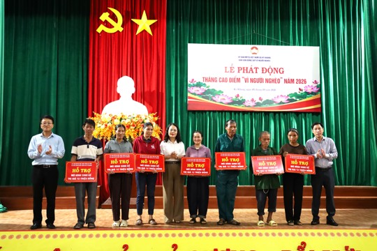 Phát động Tháng cao điểm “Vì người nghèo” trên địa bàn xã Kỳ Khang 