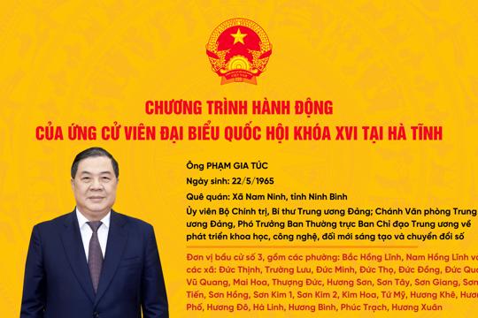 Chương trình hành động của ứng cử viên ĐBQH khóa XVI Phạm Gia Túc 