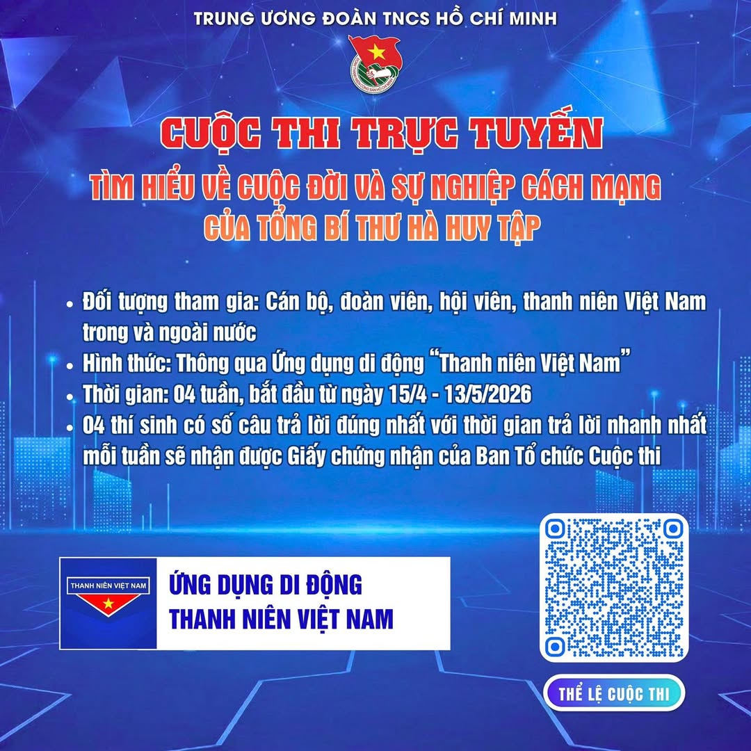 Tỉnh đoàn Hà Tĩnh phát động cuộc thi trực tuyến tìm hiểu về Tổng Bí thư Hà Huy Tập