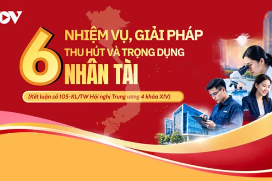 Infographic: 6 nhiệm vụ, giải pháp về thu hút và trọng dụng nhân tài 