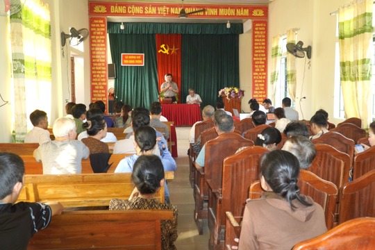 Xã Hương Khê đối thoại, tháo gỡ vướng mắc giải phóng mặt bằng Khu dân cư Phú Phong