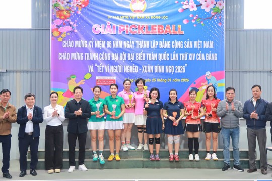 Xã Đồng Lộc tổ chức Giải Pickleball “Tết vì người nghèo – Xuân Bính Ngọ 2026”