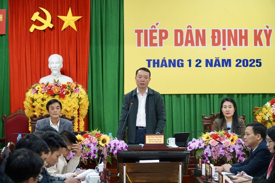  Thông báo tiếp công dân định kỳ tháng 12 năm 2025