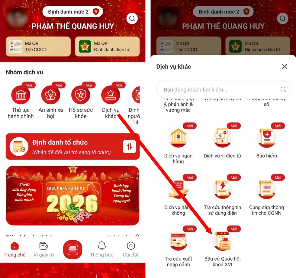 Cách xem địa điểm bỏ phiếu bầu cử và thông tin người ứng cử ĐBQH bằng VNeID - 5