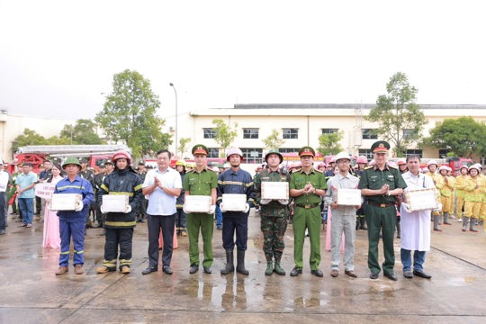 Hà Tĩnh thực tập phương án chữa cháy, cứu nạn, cứu hộ cấp tỉnh năm 2026