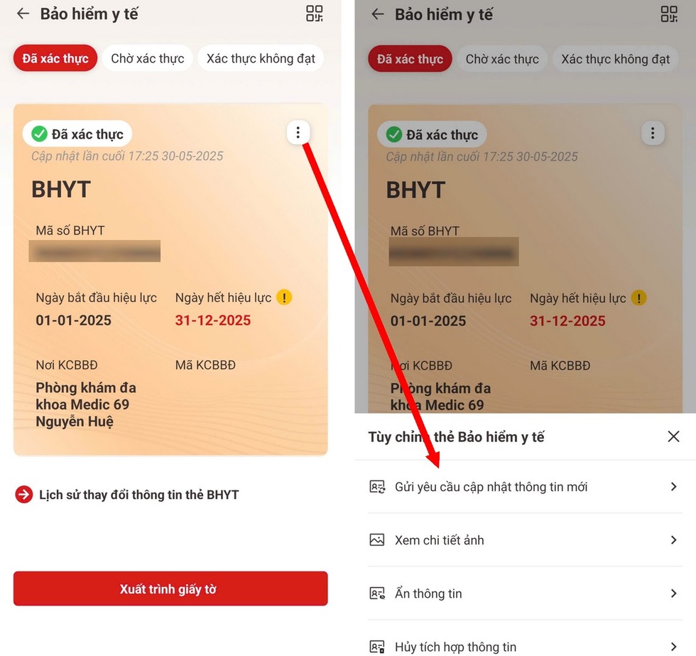 Cách xử lý khi thẻ BHYT điện tử hết hạn hoặc thông tin trên VNeID sai lệch - 3