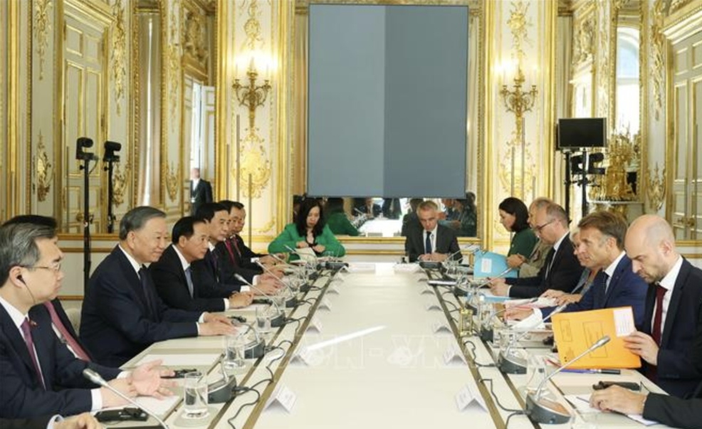Tổng Bí thư, Chủ tịch nước Tô Lâm hội đàm với Tổng thống Pháp Emmanuel Macron
