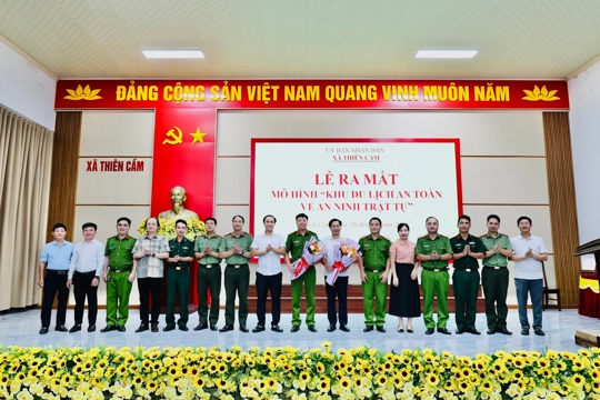 Xã Thiên Cầm ra mắt mô hình khu du lịch an toàn về an ninh trật tự