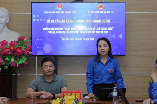 Đội hình tri thức trẻ triển khai hỗ trợ xã miền núi Sơn Tây