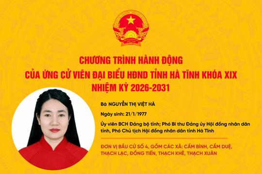 Chương trình hành động của ứng cử viên đại biểu HĐND tỉnh Hà Tĩnh khoá XIX nhiệm kỳ 2026-2031