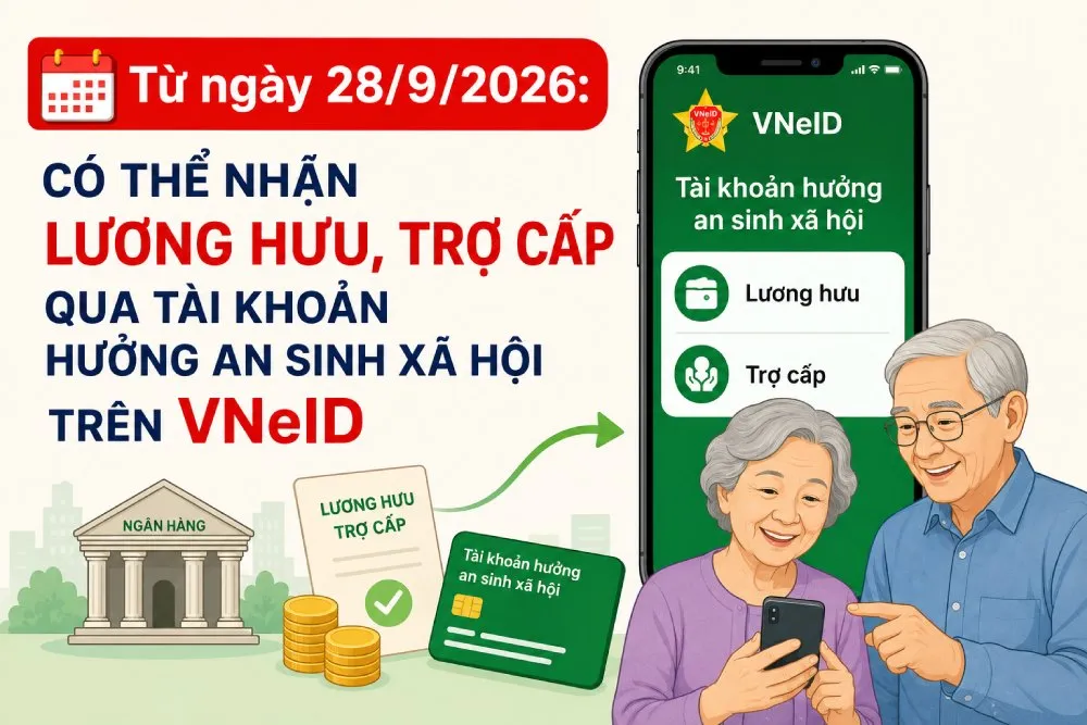Nhận lương hưu, trợ cấp dễ dàng qua ứng dụng VNeID