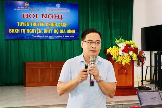Phường Nam Hồng Lĩnh tuyên truyền chính sách BHXH, BHYT cho hội viên nông dân