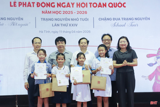 8 học sinh Hà Tĩnh sẽ tham dự vòng chung kết Ngày hội Trạng nguyên nhỏ tuổi toàn quốc