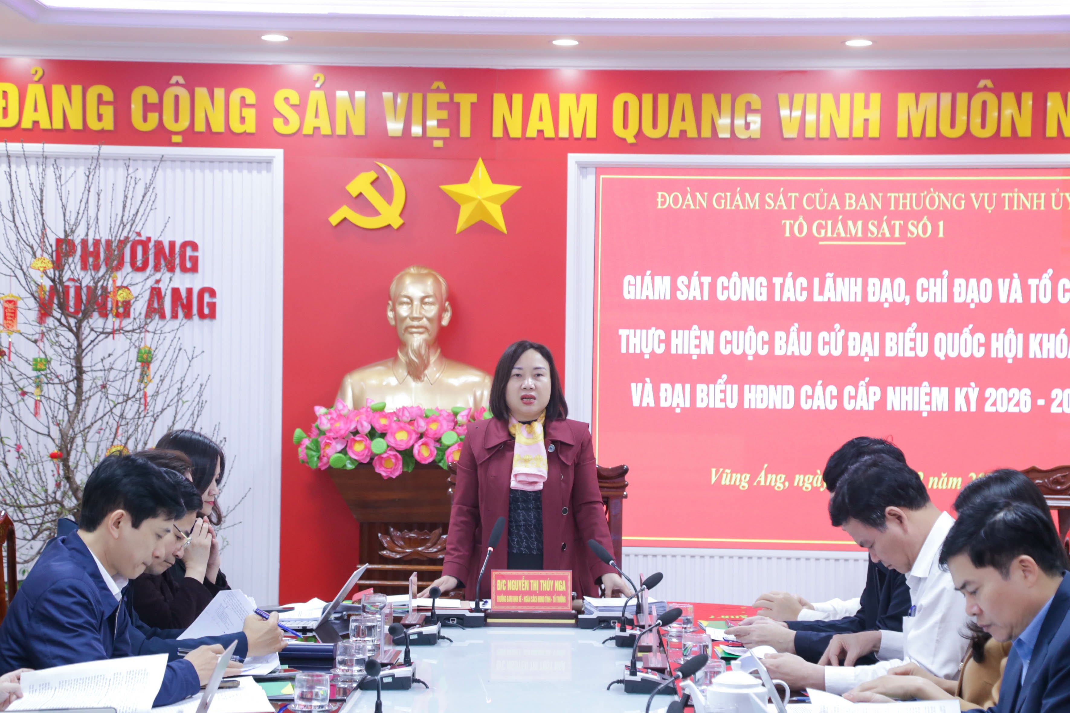 Kiểm tra, giám sát triển khai nhiệm vụ bầu cử tại Phường Vũng Áng