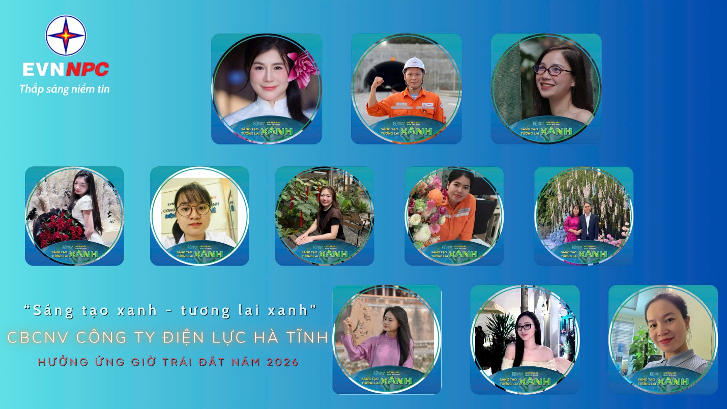 Công ty Điện lực Hà Tĩnh sôi nổi hưởng ứng Giờ Trái đất 2026