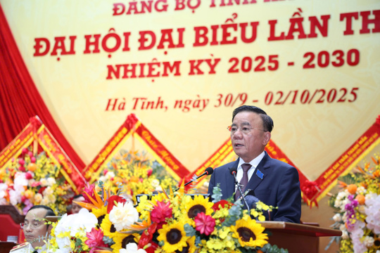 Toàn văn phát biểu của đồng chí Trần Cẩm Tú - Ủy viên Bộ Chính trị, Thường trực Ban Bí thư tại Đại hội đại biểu Đảng bộ tỉnh Hà Tĩnh lần XX 