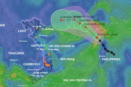  Áp thấp nhiệt đới đã vào Biển Đông, hôm nay có thể mạnh lên thành bão số 8