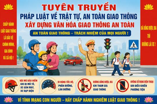 Xã Cẩm Lạc đẩy mạnh tuyên truyền, xây dựng văn hóa giao thông an toàn