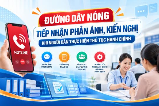 Hà Tĩnh niêm yết đường dây nóng tiếp nhận phản ánh, kiến nghị khi người dân thực hiện thủ tục hành chính
