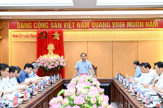 Ban Thường vụ Tỉnh ủy Hà Tĩnh cho ý kiến về tình hình kinh tế - xã hội 6 tháng đầu năm