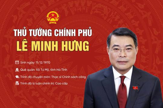 Đồng chí Lê Minh Hưng được bầu giữ chức Thủ tướng Chính phủ 