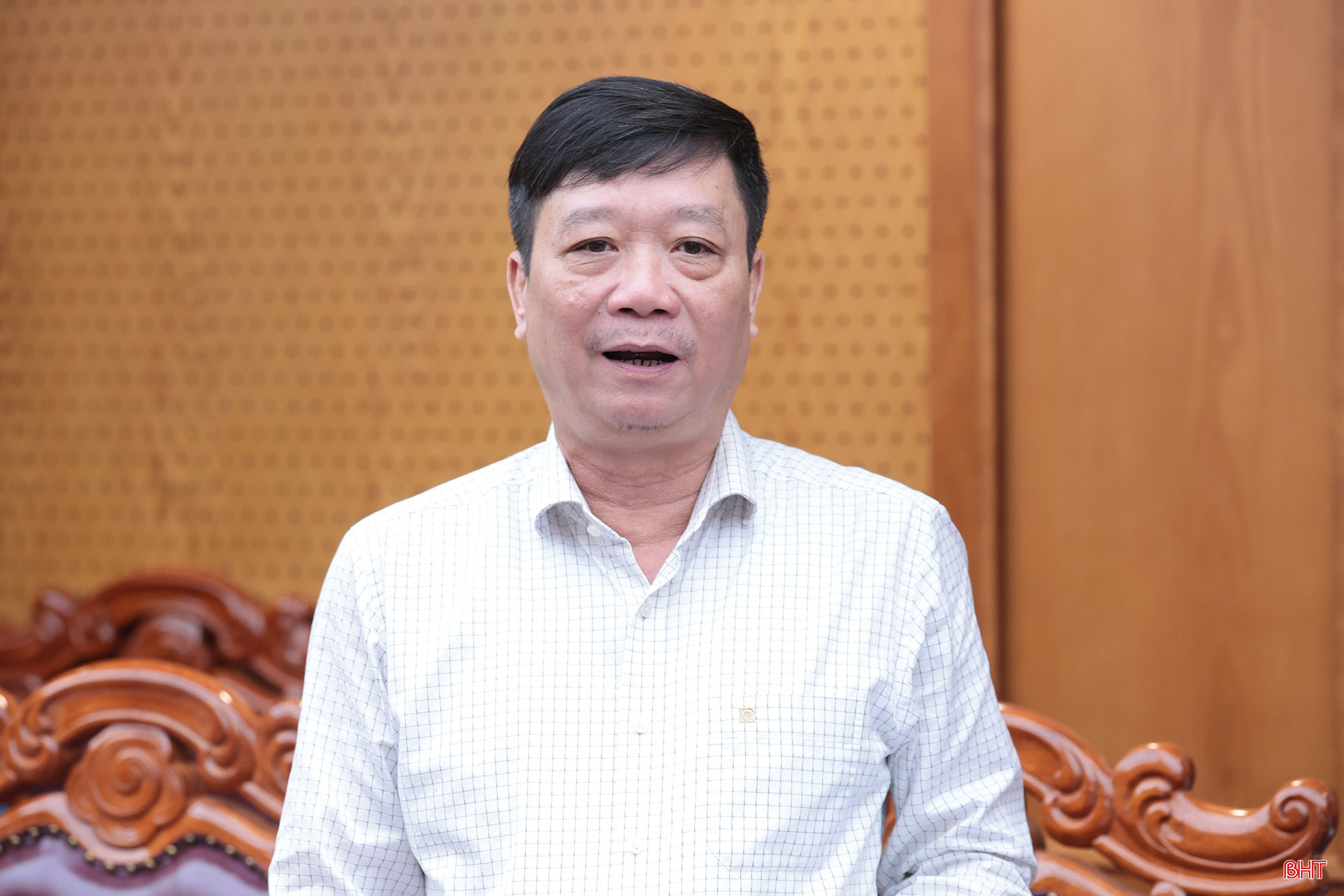 Đồng chí Nguyễn Minh Đức - Giám đốc Sở Y tế phát biểu tại cuộc họp. Đồng chí Nguyễn Minh Đức - Giám đốc Sở Y tế phát biểu tại cuộc họp.