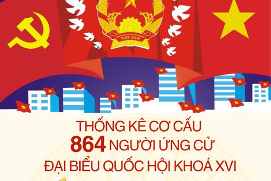 [Infographic] Thống kê cơ cấu 864 người ứng cử đại biểu Quốc hội 