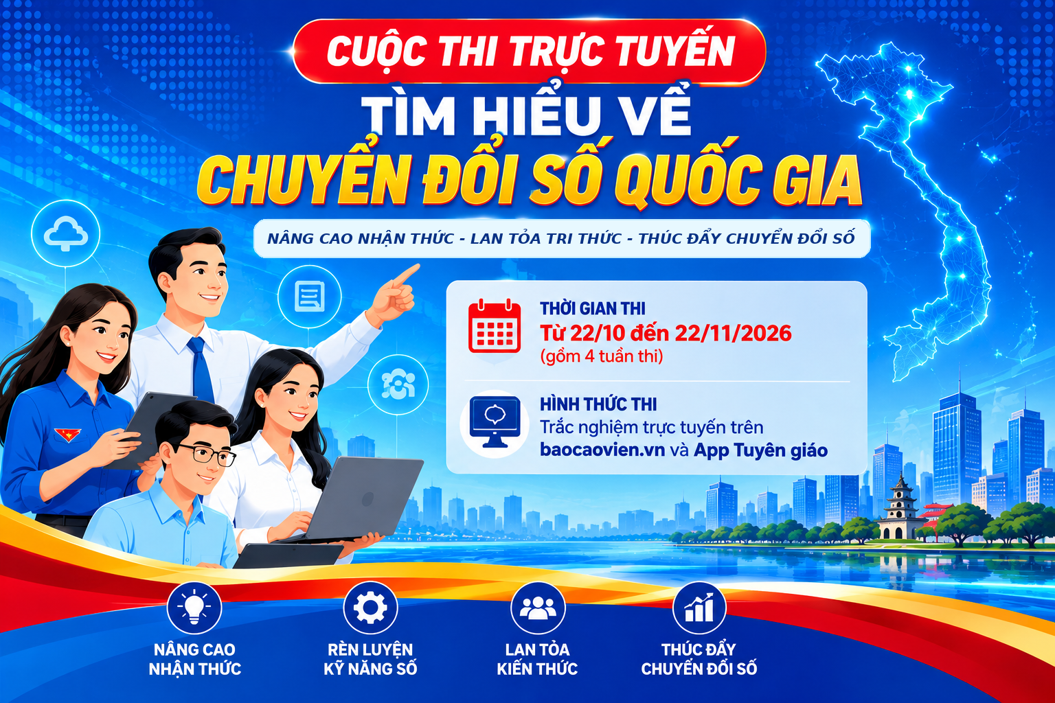 Hà Tĩnh phát động Cuộc thi trực tuyến tìm hiểu chuyển đổi số quốc gia