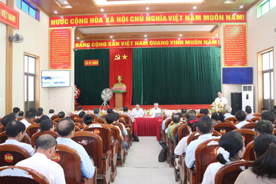 Xã Kỳ Xuân tổ chức hội nghị lấy ý kiến Đề án sắp xếp, sáp nhập thôn