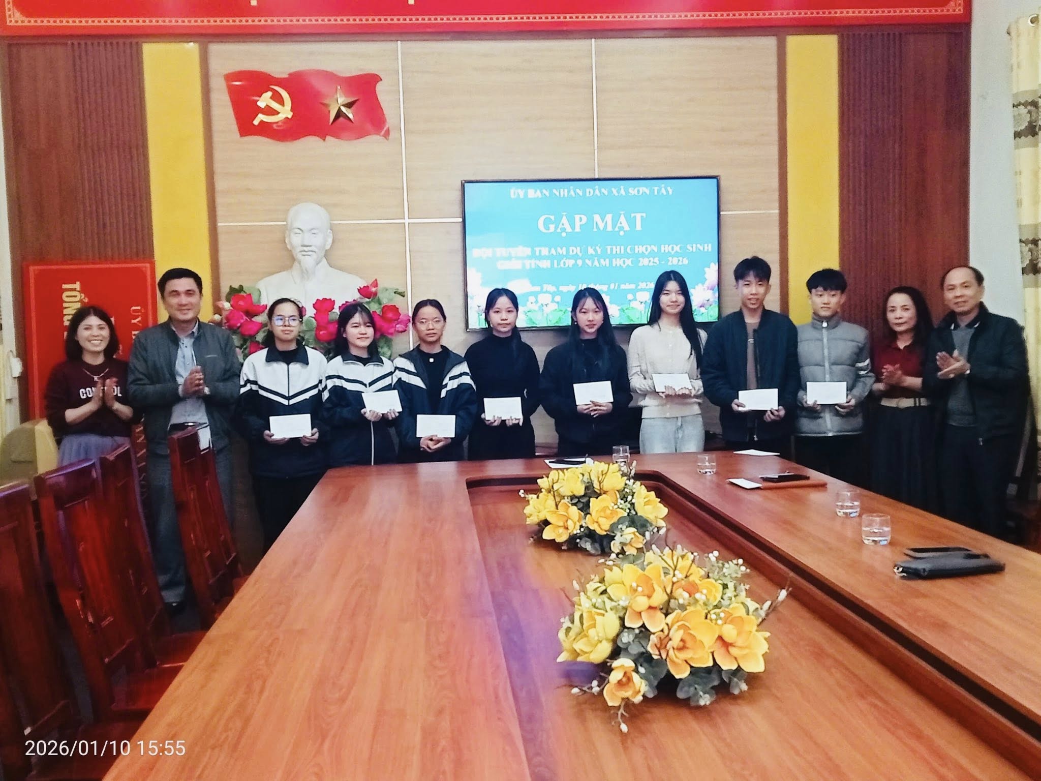 Xã Sơn Tây động viên học sinh lớp 9 dự thi học sinh giỏi tỉnh năm học 2025–2026