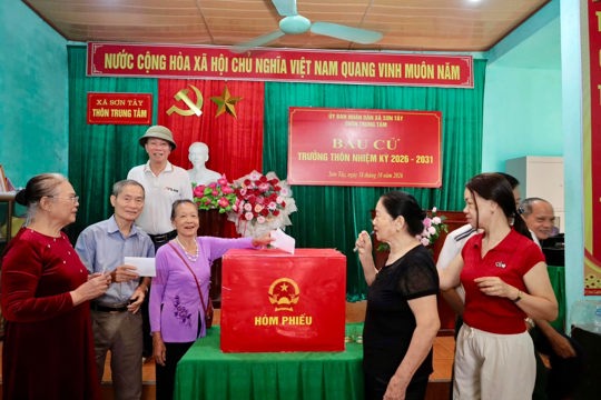 Xã Sơn Tây tổ chức bầu cử trưởng thôn nhiệm kỳ 2026–2031