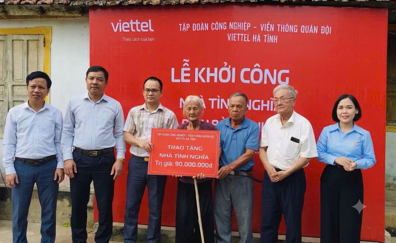 Viettel Hà Tĩnh khởi công 4 nhà tình nghĩa cho các gia đình chính sách
