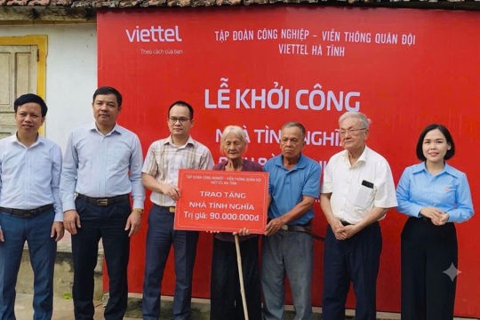Viettel Hà Tĩnh khởi công 4 nhà tình nghĩa cho các gia đình chính sách